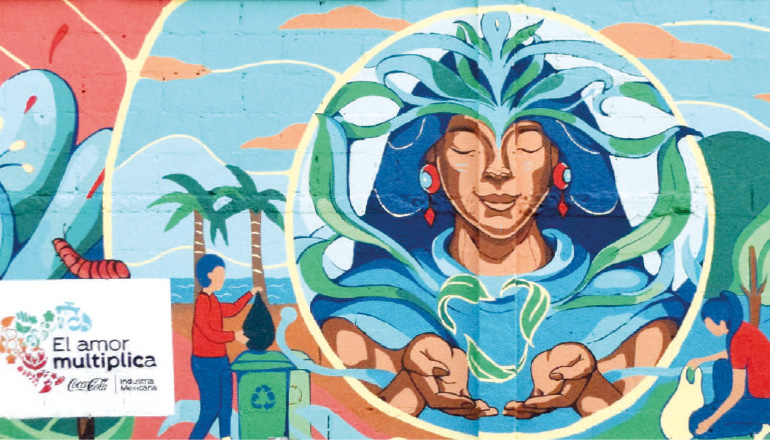 Mural comunitario por la sustentabilidad